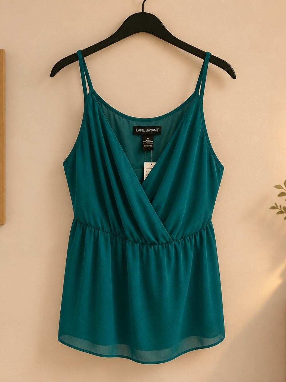 Lane Bryant Teal Wrap-Front Camisole